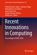 Cover: Recent Innovations in Computing - Springer