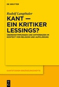 Cover: Kant - ein Kritiker Lessings? - De Gruyter