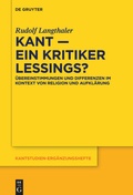 Cover: Kant - ein Kritiker Lessings? - De Gruyter