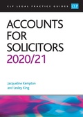 Cover: Accounts for Solicitors 2020/2021 - College of Law Publishing