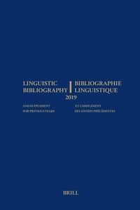 Abbildung von: Linguistic Bibliography for the Year 2019 / Bibliographie Linguistique de l'annee 2019 - Brill