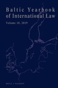 Cover: Baltic Yearbook of International Law, Volume 18 (2019) - Martinus Nijhoff