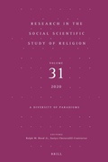 Cover: Research in the Social Scientific Study of Religion, Volume 31 - Brill