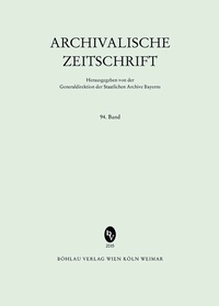 Abbildung von: Archivalische Zeitschrift 94 (2015) - Böhlau