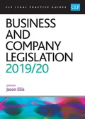 Cover: Business and Company Legislation 2019/2020 - College of Law Publishing