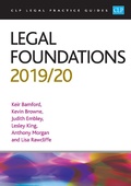 Cover: Legal Foundations 2019/2020 - College of Law Publishing