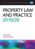 Cover: Property Law and Practice 2019/2020 - College of Law Publishing