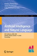 Cover: Artificial Intelligence and Natural Language - Springer