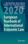 Cover: European Yearbook of International Economic Law 2020 - Springer