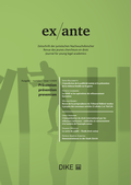 Cover: ex/ante 1/2020 Pr&auml;vention - Dike Verlag Z&uuml;rich