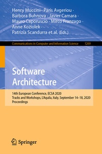 Enlarge image Cover: Software Architecture - Springer