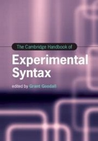 Abbildung von: The Cambridge Handbook of Experimental Syntax - Cambridge University Press