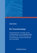 Abbildung von: Die Transitionsklage - Kovac, Dr. Verlag
