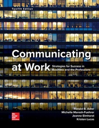 Enlarge image Cover: Communicating at Work - McGraw-Hill Education