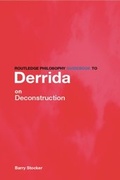 Cover: Routledge Philosophy Guidebook to Derrida on Deconstruction - Routledge