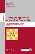 Cover: Theory and Applications of Models of Computation - Springer