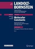 Cover: Molecular Constants Mostly from Microwave, Molecular Beam, and Sub-Doppler Laser Spectroscopy - Springer