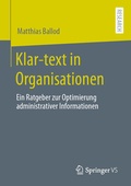 Cover: Klar-text in Organisationen - Springer VS