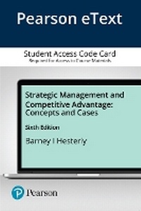 Enlarge image Cover: Strategic Management and Competitive Advantage - Pearson