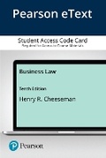 Cover: Business Law - Pearson