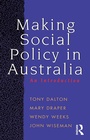 Cover: Making Social Policy in Australia - Routledge