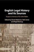 Cover: English Legal History and its Sources - Cambridge University Press