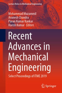 Enlarge image Cover: Recent Advances in Mechanical Engineering - Springer
