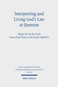 Cover: Interpreting and Living God's Law at Qumran - Mohr Siebeck
