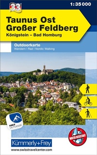 Abbildung von: Kümmerly+Frey Outdoorkarte Deutschland 33 Taunus Ost, Grosser Feldberg 1:35.000 - Hallwag Kümmerly+Frey