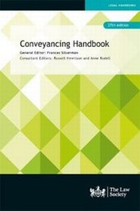 Enlarge image Cover: Conveyancing Handbook - The Law Society