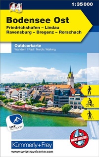 Abbildung von: Kümmerly+Frey Outdoorkarte Deutschland 44 Bodensee Ost 1:35.000 - Hallwag Kümmerly+Frey