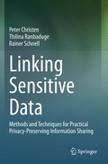 Cover: Linking Sensitive Data - Springer