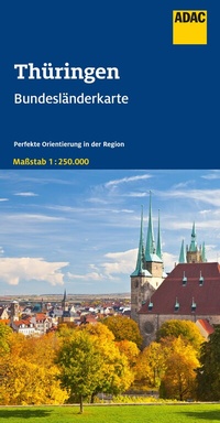 Abbildung von: ADAC Bundesländerkarte Deutschland 08 Thüringen 1:250.000 - ADAC Kartografie ein Imprint von MAIRDUMONT