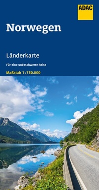 Abbildung von: ADAC Länderkarte Norwegen 1:750.000 - ADAC Kartografie ein Imprint von MAIRDUMONT