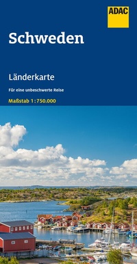 Abbildung von: ADAC Länderkarte Schweden 1:750.000 - ADAC Kartografie ein Imprint von MAIRDUMONT