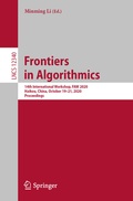 Cover: Frontiers in Algorithmics - Springer