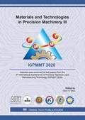 Cover: Materials and Technologies in Precision Machinery III - Trans Tech Publications Ltd