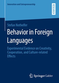 Abbildung von: Behavior in Foreign Languages - Springer Gabler