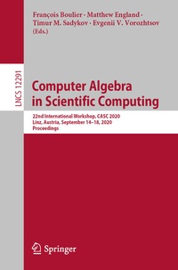 Abbildung von: Computer Algebra in Scientific Computing - Springer