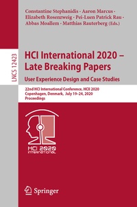 Abbildung von: HCI International 2020 - Late Breaking Papers: User Experience Design and Case Studies - Springer