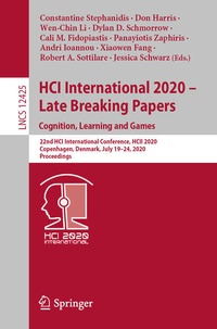 Enlarge image Cover: HCI International 2020 - Late Breaking Papers: Cognition, Learning and Games - Springer