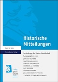Cover: Historische Mitteilungen 31 (2019) - Franz Steiner Verlag