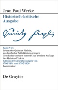 Cover: Leben des Quintus Fixlein, aus funfzehn Zettelk&auml;sten gezogen - De Gruyter