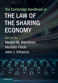 Cover: The Cambridge Handbook of the Law of the Sharing Economy - Cambridge University Press