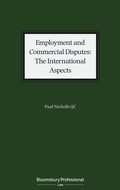 Abbildung von: Employment and Commercial Disputes: The International Aspects - Bloomsbury Professional