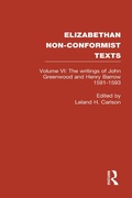 Cover: The Writings of John Greenwood and Henry Barrow 1591-1593 - Routledge