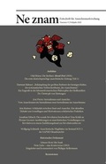 Cover: Ne znam - Zeitschrift f&uuml;r Anarchismusforschung - Verlag Edition AV