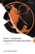 Cover: Lesser and Anonymous Fragments of Greek Lyric Poetry - Oxford University Press