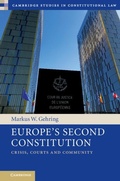 Cover: Europe's Second Constitution - Cambridge University Press