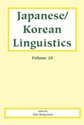 Cover: Japanese/Korean Linguistics, Volume 28 - Centre for the Study of Language & Information